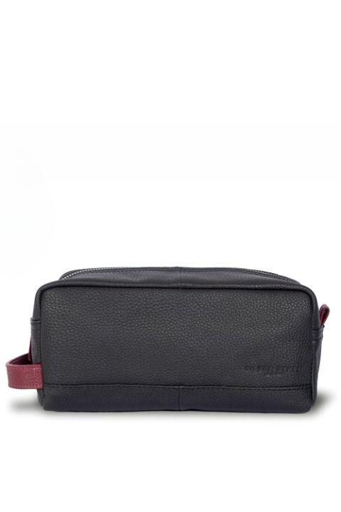 Santiago Leather Washbag by SILVER STREET LONDON