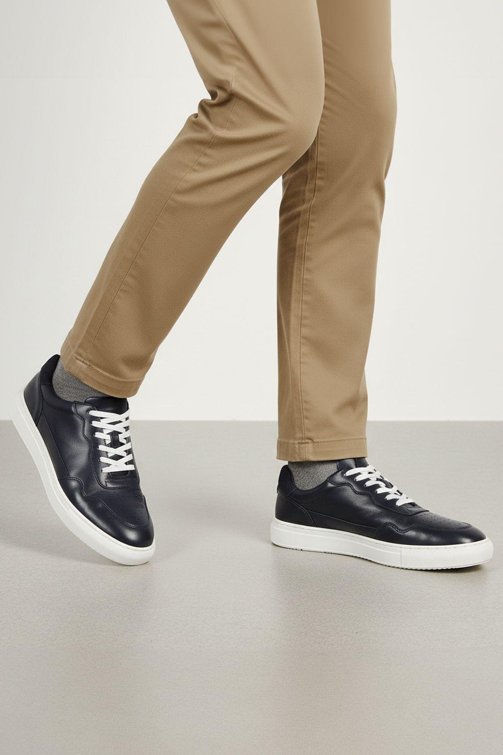 Spinney Casual Lace Up Leather Mens Trainers by SILVER STREET LONDON