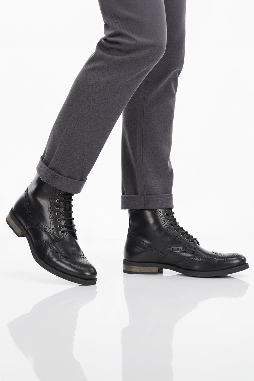 Stamford Leather Lace Up Mens Boots by SILVER STREET LONDON