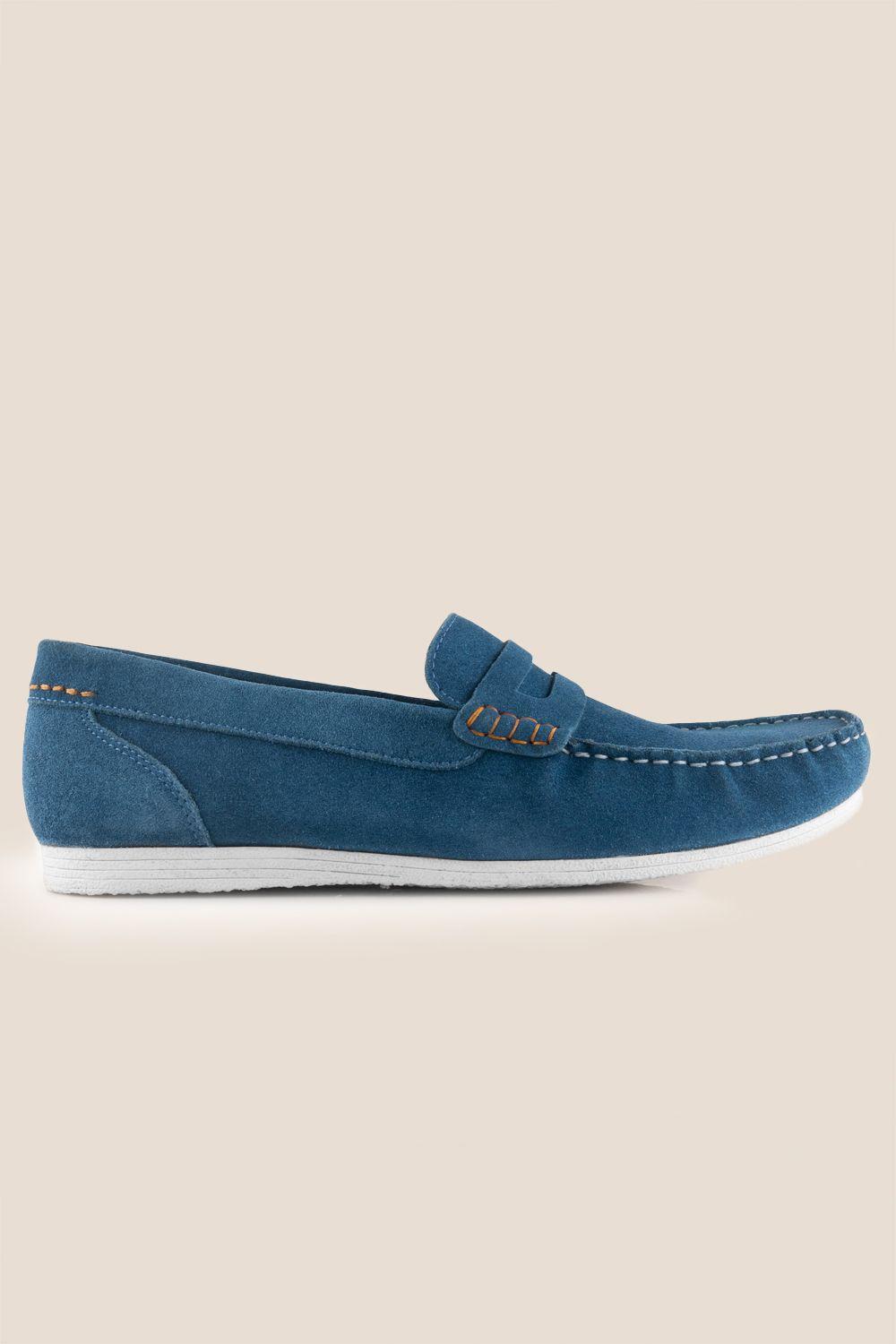 Stanhope Suede Leather Casual Mens Penny Loafers by SILVER STREET LONDON