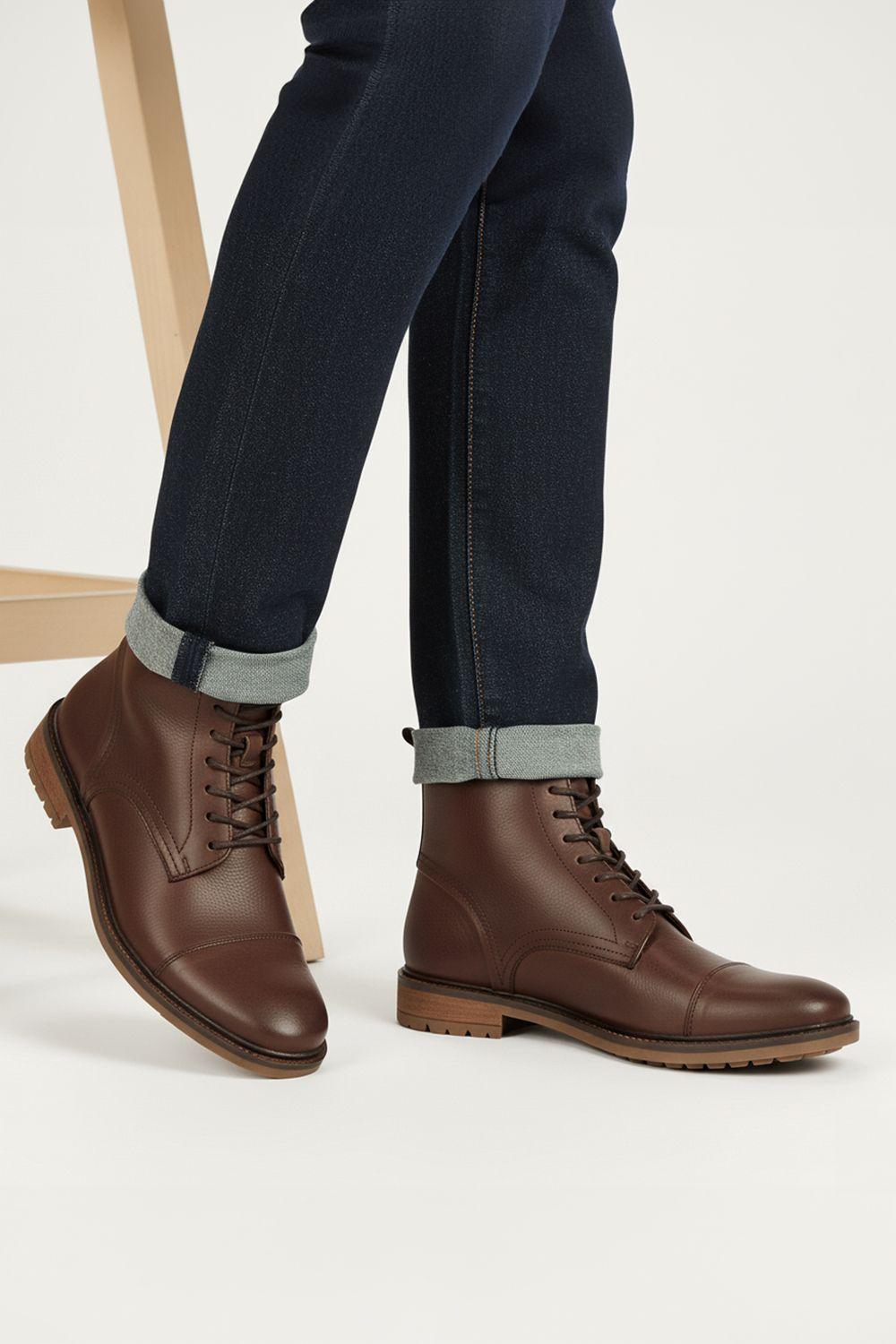 Tintern Leather Mens Lace Up Boots by SILVER STREET LONDON