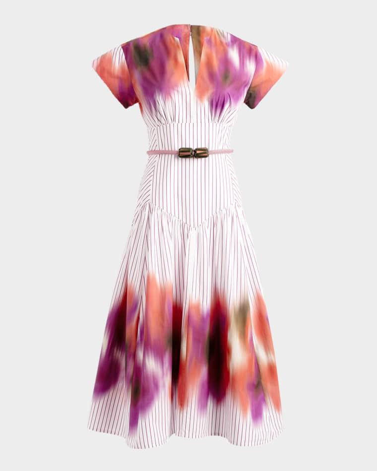Antia Belted Midi Dress by SILVIA TCHERASSI