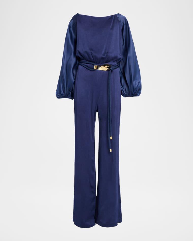 Geraldine Satin Jumpsuit by SILVIA TCHERASSI