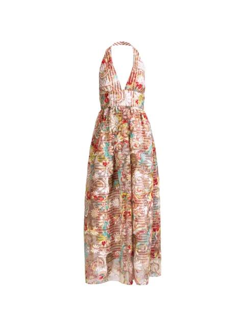 Kairi floral-print V-neck dress by SILVIA TCHERASSI