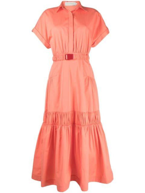 Kareli belted-waist shirt dress by SILVIA TCHERASSI