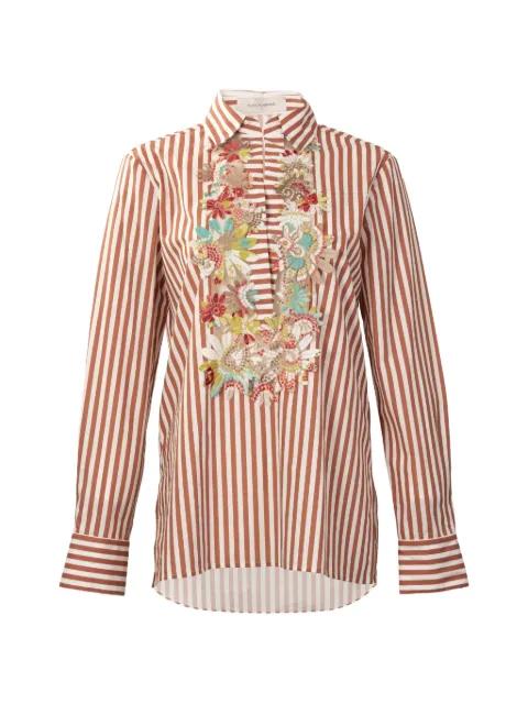 Karole striped floral blouse by SILVIA TCHERASSI