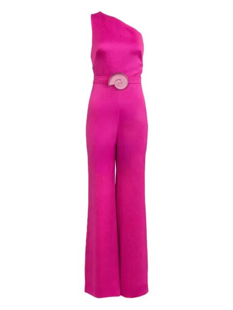 Monique one-shoulder belted jumpsuit by SILVIA TCHERASSI