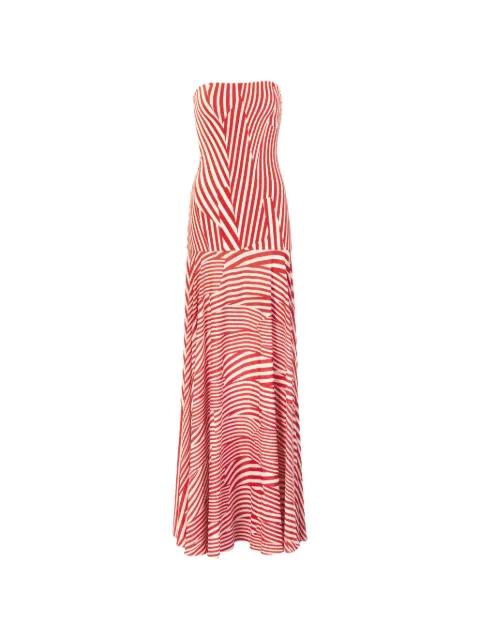 Muriel striped strapless maxi dress by SILVIA TCHERASSI