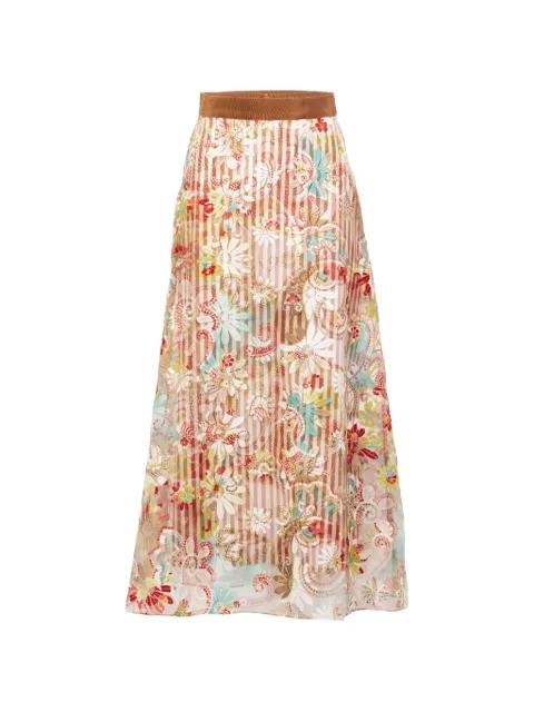 Nelida flower-print skirt by SILVIA TCHERASSI