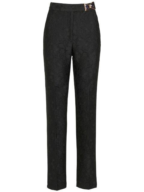 Orion floral-jacquard trousers by SILVIA TCHERASSI