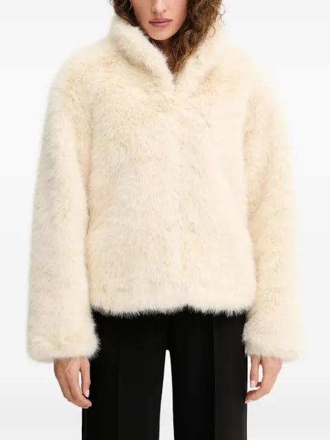 high-neck faux-fur jacket by SILVIAN HEACH