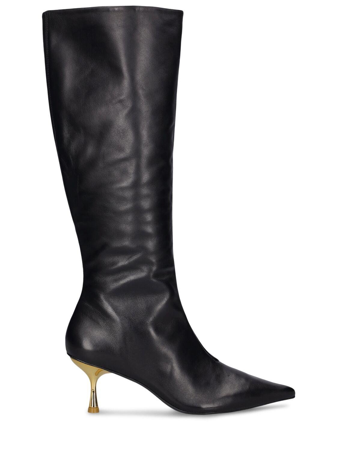 65mm Leather Tall Boots by SIMKHAI