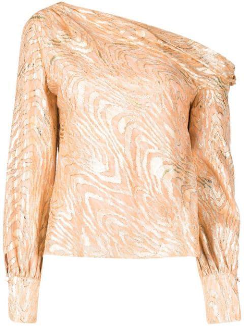 Alice Moire abstract-print blouse by SIMKHAI