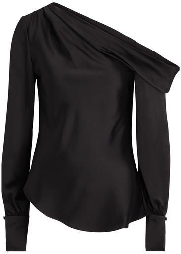Alice draped satin top by SIMKHAI