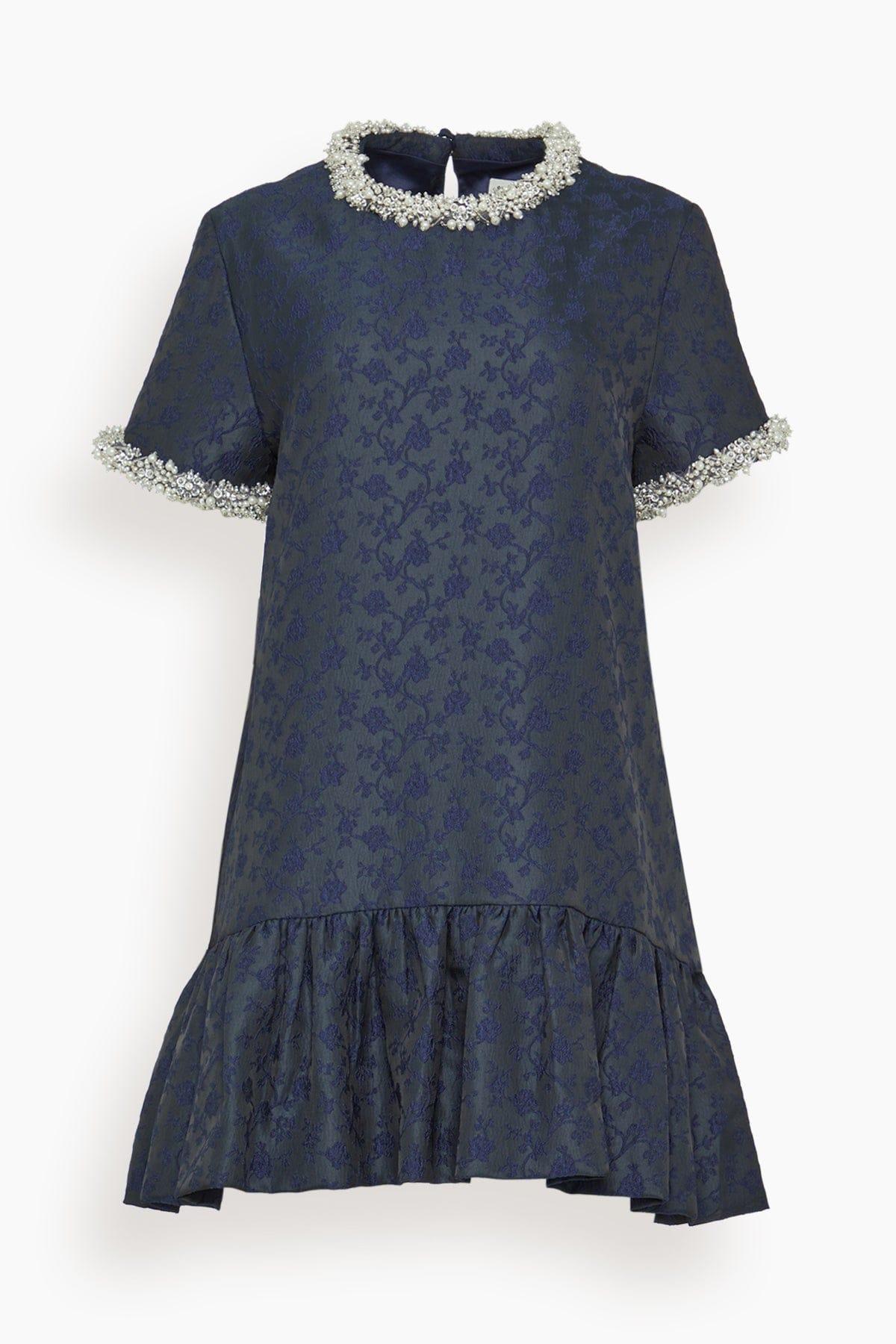 Alison Short Sleeve Mini Dress in Midnight by SIMKHAI