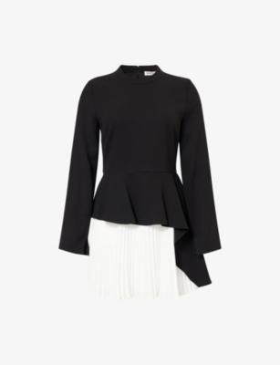 Amberly Pleated Woven Mini Dress by SIMKHAI