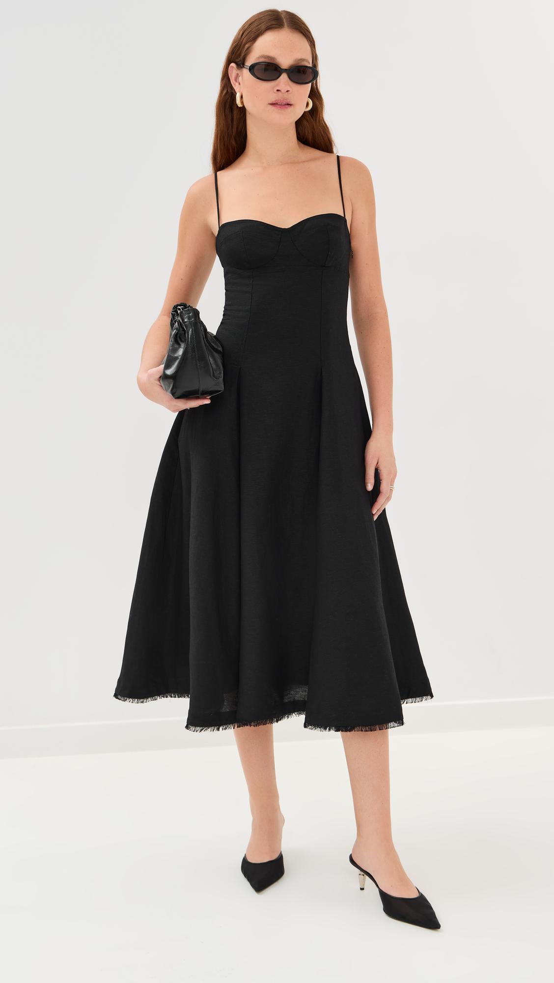 Analise Sleeveless Bustier Midi Dress by SIMKHAI