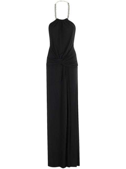 Annabelle halterneck gown by SIMKHAI