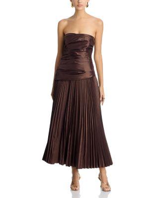 Arie Strapless Bustier Midi Dress by SIMKHAI