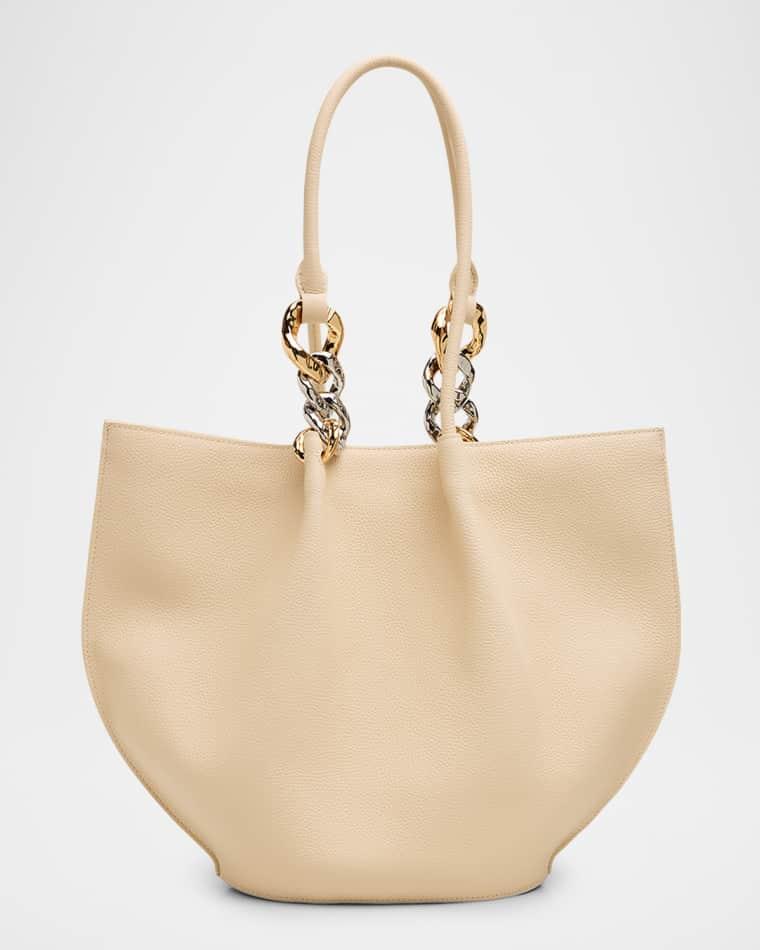 Arlo Chain-Embellished Leather Tote Bag by SIMKHAI