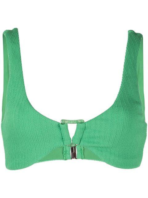 Astrid textured bikini top by SIMKHAI