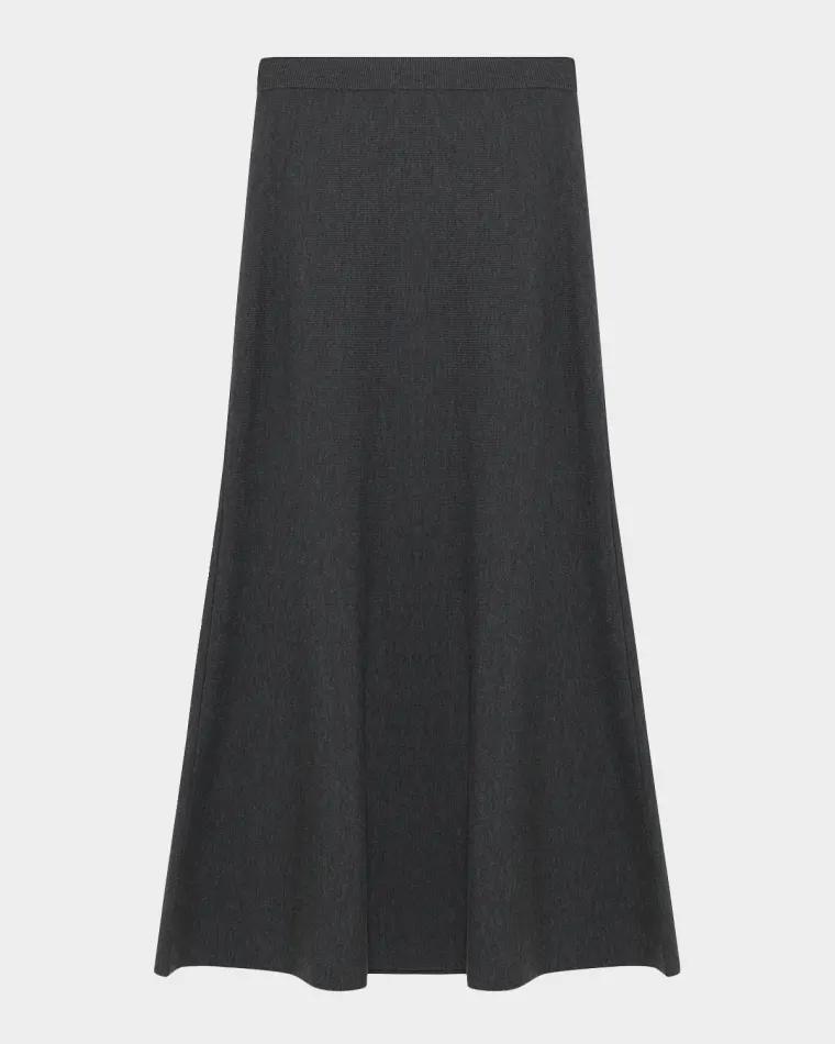 Atwood Wool Trumpet Midi Skirt by SIMKHAI
