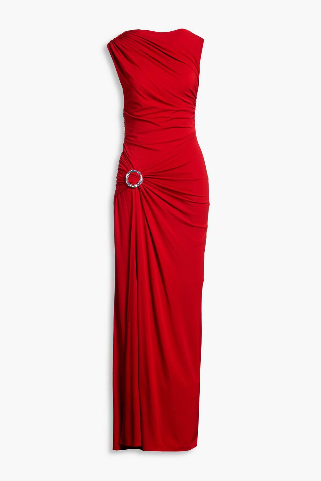 Blaine ruched stretch-jersey gown by SIMKHAI