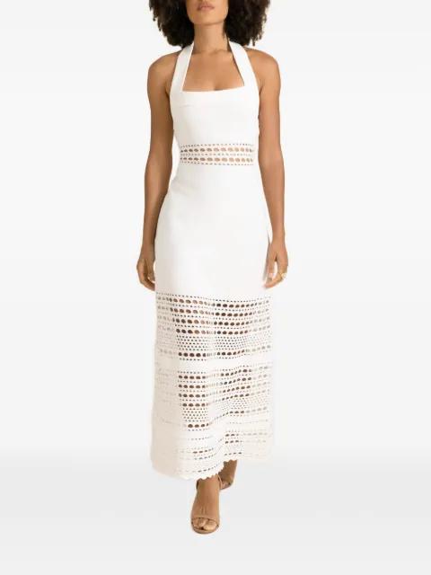 Blayne embroidered halterneck maxi dress by SIMKHAI