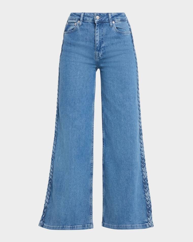 Booker Braided Wide-Leg Jeans by SIMKHAI