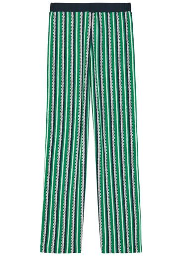 Brenner striped straight-leg knit trousers by SIMKHAI