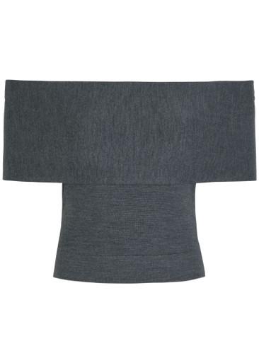 Callahan off-the-shoulder wool top by SIMKHAI