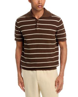 Calum Relaxed Fit Stripe Polo Shirt by SIMKHAI