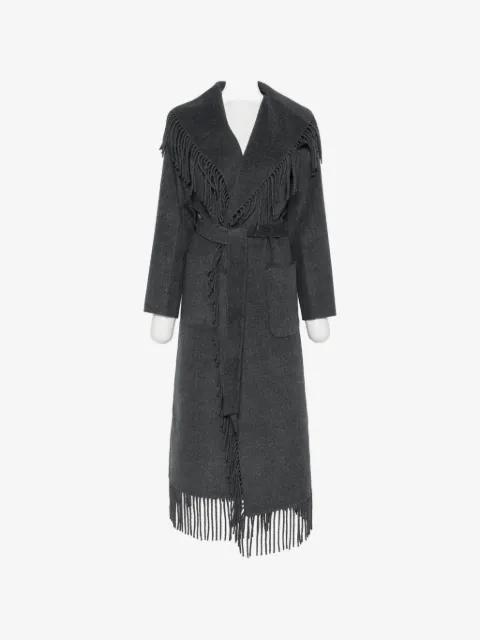 Carrie fringe robe coat by SIMKHAI