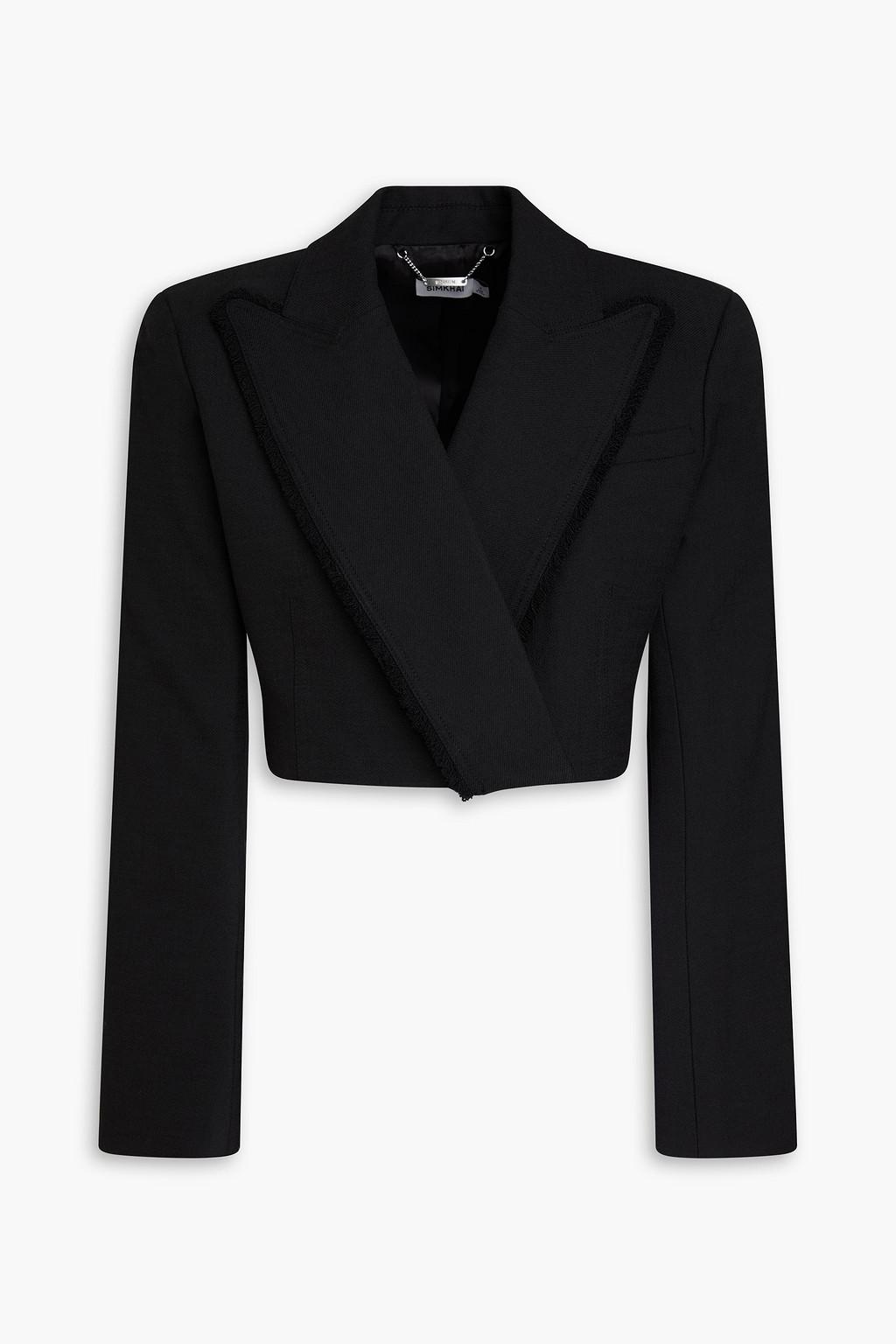 Cassian cropped twill blazer by SIMKHAI