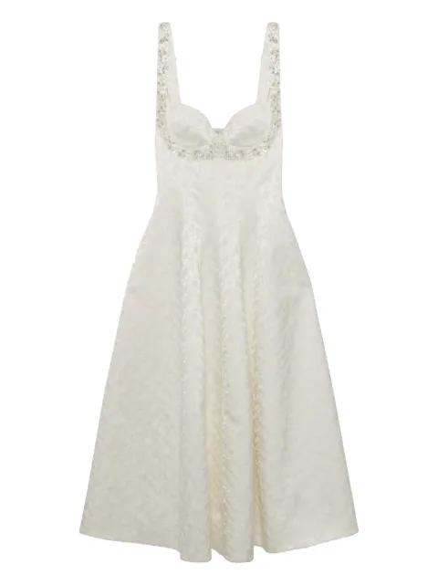 Charlotte floral jacquard midi dress by SIMKHAI