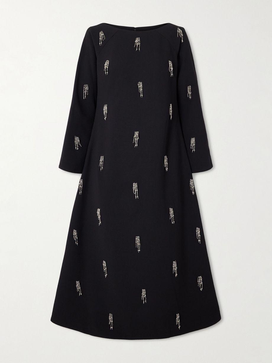 Coretta embellished crepe midi dress by SIMKHAI