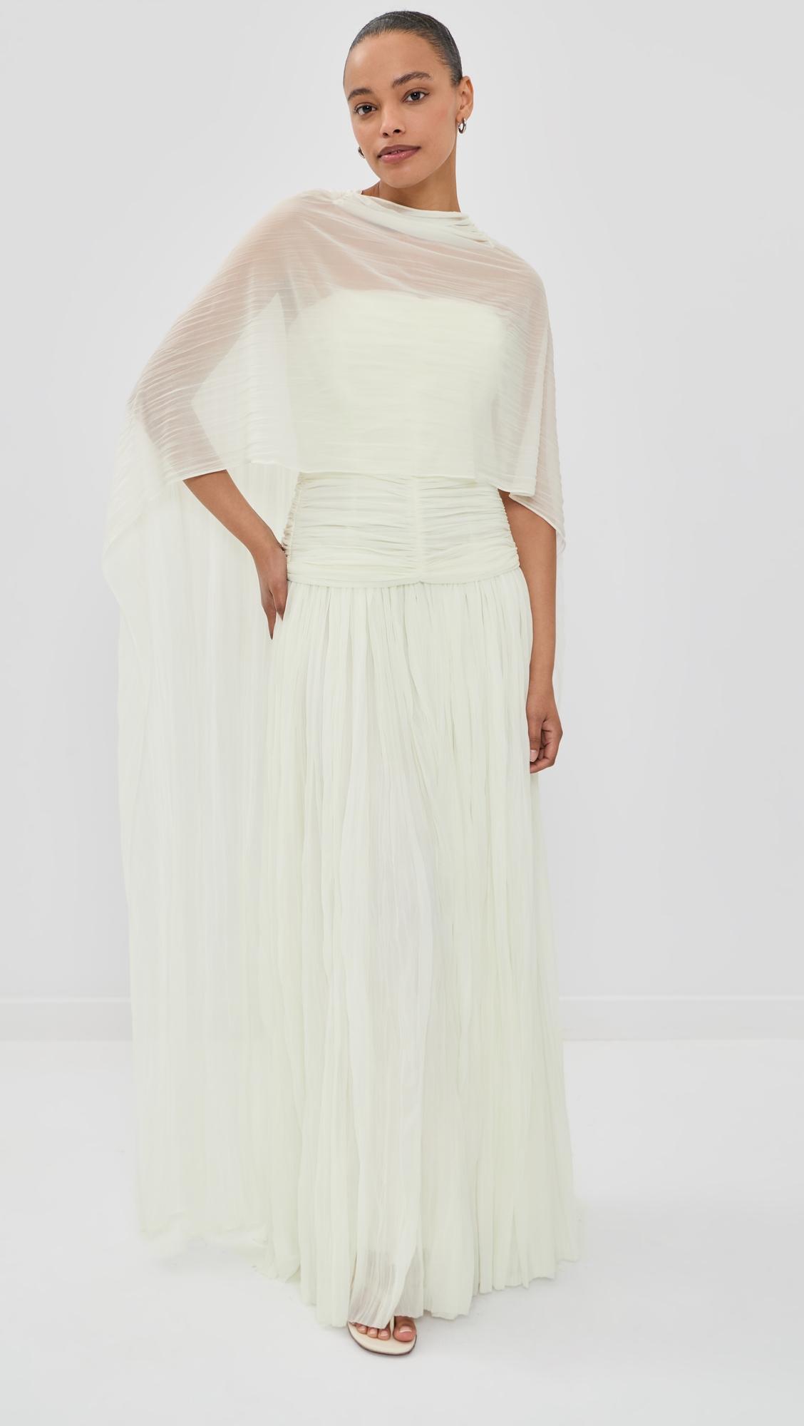 Dani Bustier Gown With Cape by SIMKHAI