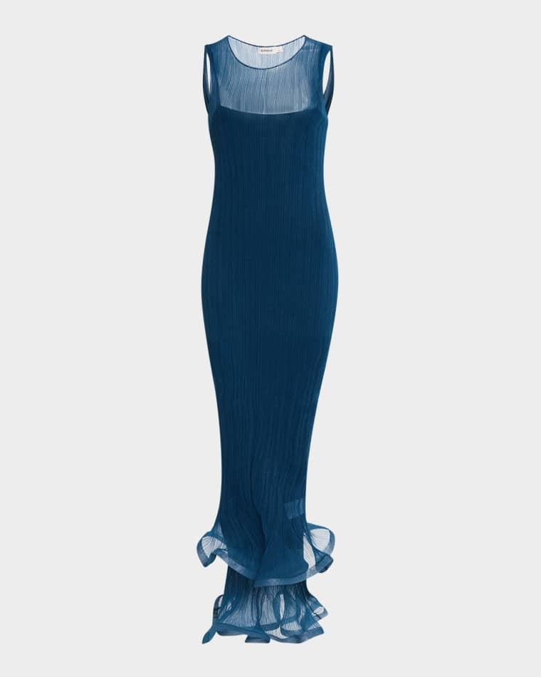 Daniella Sleeveless Ruffle Midi Dress by SIMKHAI Daniella Sleeveless Ruffle Midi Dress by SIMKHAI