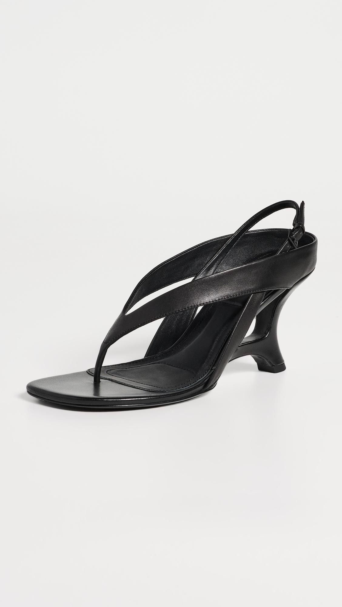 Darya Leather Wedge Thong Sandals by SIMKHAI