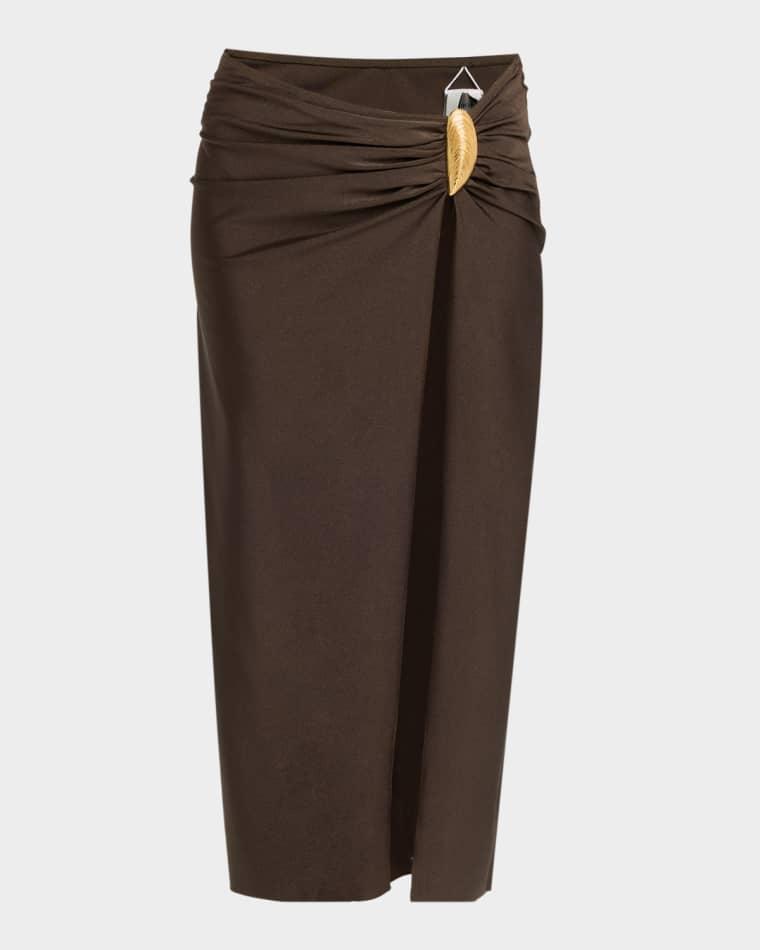 Eiana Shell Midi Skirt by SIMKHAI