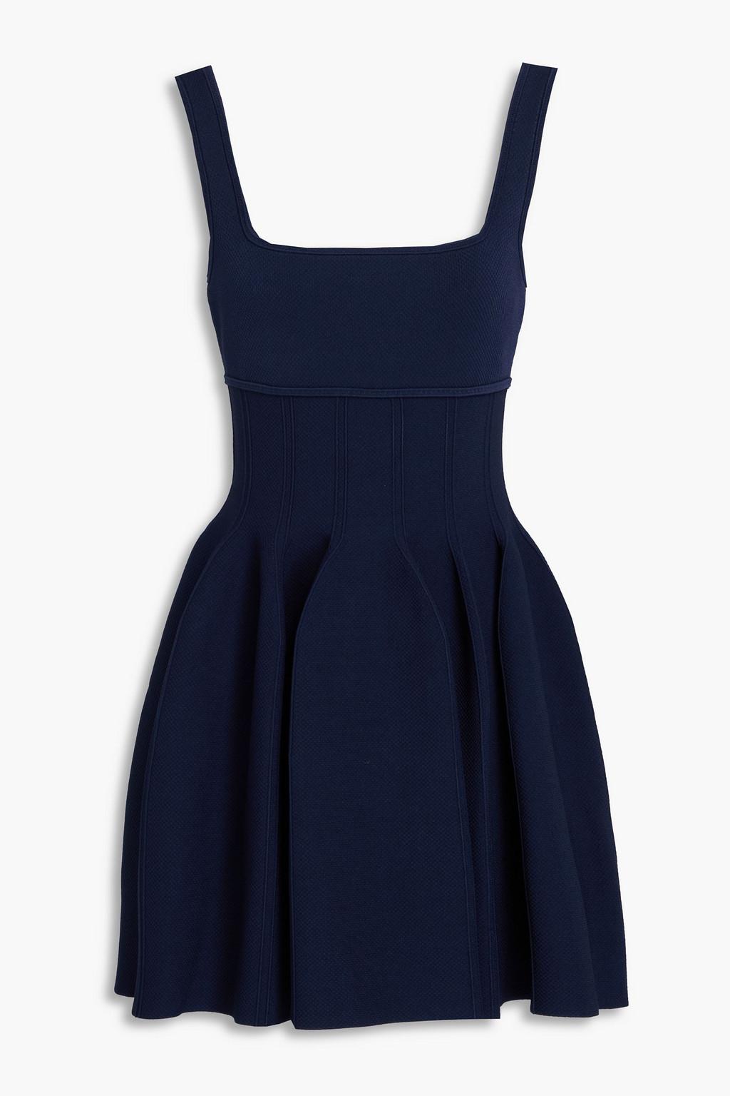 Elektra pleated stretch-knit mini dress by SIMKHAI