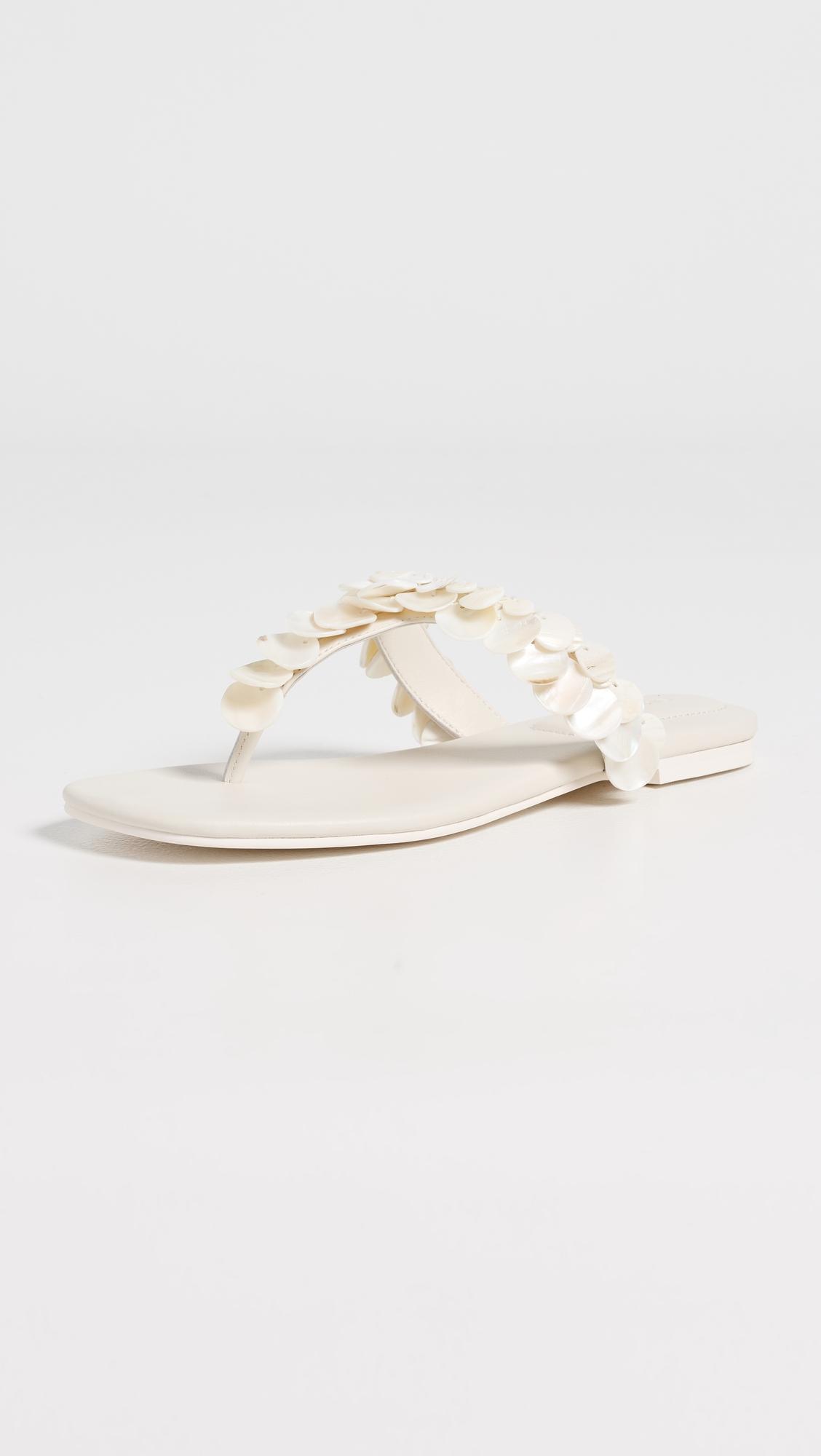 Elin Natural Shell Thong Sandals by SIMKHAI