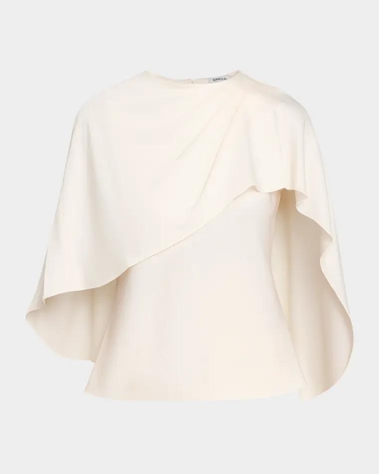Eliora Satin Cape Top by SIMKHAI