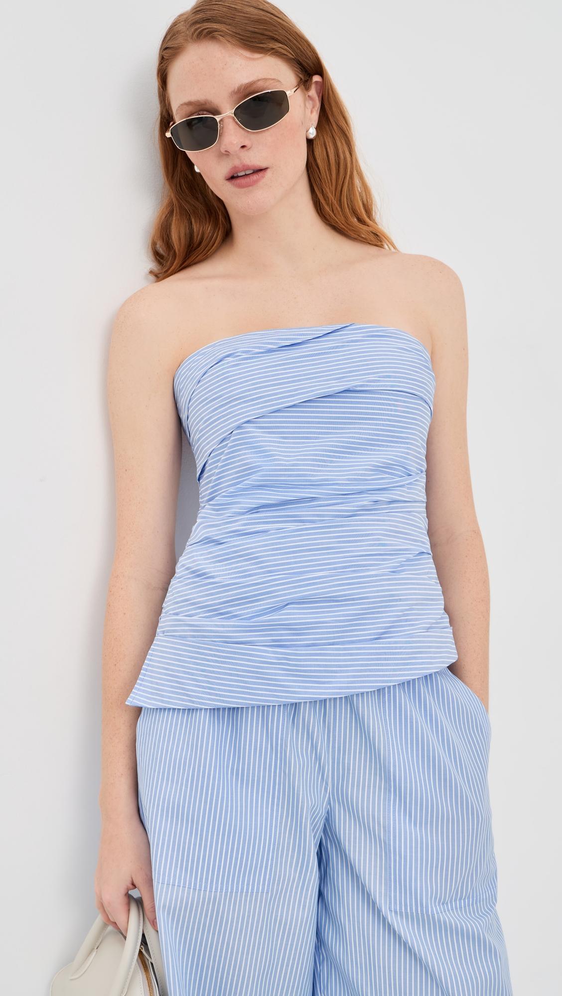 Emerson Ruched Bustier Top by SIMKHAI