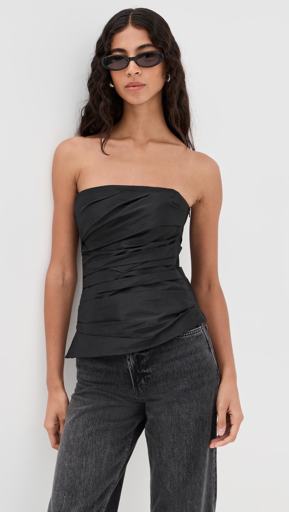 Emerson Ruched Bustier Top by SIMKHAI