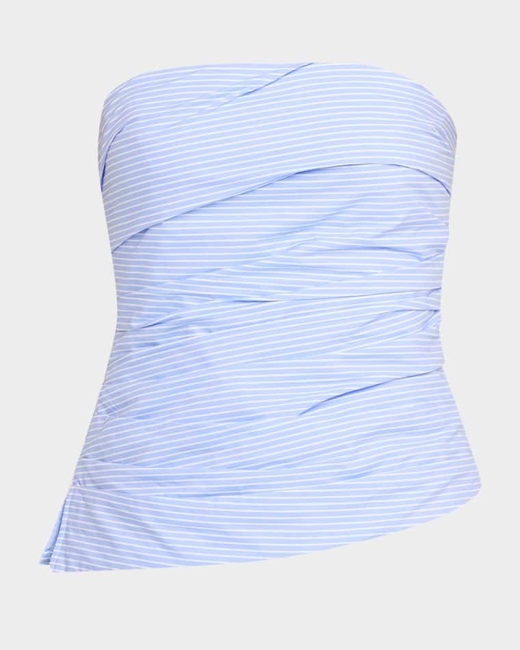 Emerson Ruched Strapless Top by SIMKHAI