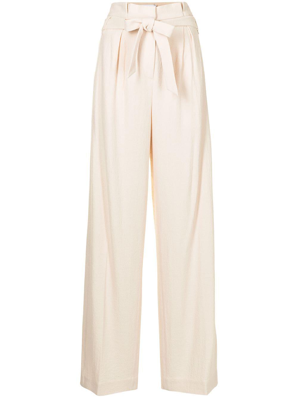 Emiko textured wide-leg trousers by SIMKHAI
