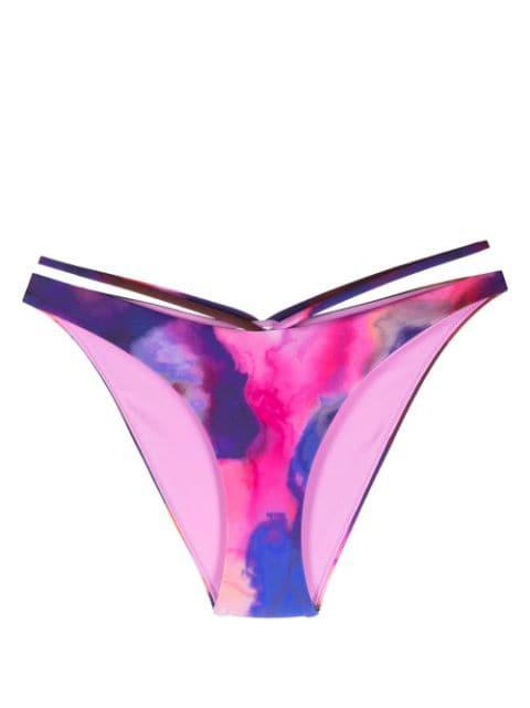 Emmalynn watercolour-print bikini bottoms by SIMKHAI
