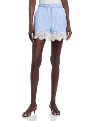 Emmie Lace Hem Shorts by SIMKHAI