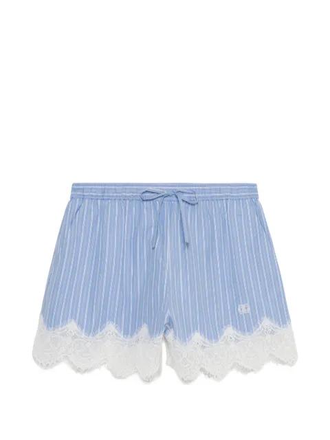 Emmie lace-trim striped-pattern shorts by SIMKHAI